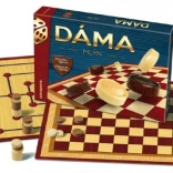 Dáma et Meule pierres en bois jeu de société