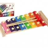 Xylophone pour enfants en bois et métal avec mailloches 24 cm