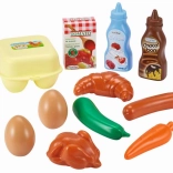 Set petit-déjeuner en filet – aliments factices pour cuisine d’enfant