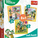 Puzzle Treflici 3-en-1 – être ensemble, c’est chouette (20, 36, 50 pièces)