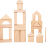 Blocs de construction en bois 50 pcs naturel small foot
