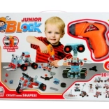 Jeu de construction Junior Block avec perceuse – kit de construction 10-en-1 pour enfants 6+