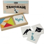 Jeujura tangram avec modèles dans une boîte en bois