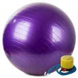 ballon de gymnastique 65 cm avec pompe, violet