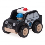 Petite voiture de police en bois WORDERWORLD mini