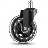 Roulettes en caoutchouc pour chaise de bureau 76 mm – Transparente