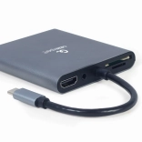 Hub USB‑C 6‑en‑1 avec HDMI, VGA, USB 3.0, lecteur de cartes, audio et Power Delivery