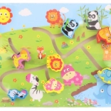 Labyrinthe en bois avec animaux