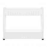 Étagère mobile de cuisine ou de salle de bain sur roulettes blanche