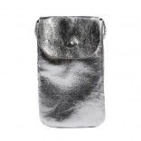 Pochette métallique pour smartphone avec bandoulière et poche arrière