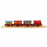 Bigjigs Rail train de voyageurs avec 2 rails