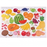 Puzzle de sol avec motif de fruits