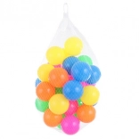 Balles en plastique colorées 6 cm en filet, 30 pcs