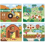 Vilac puzzle en bois Ferme 4 en 1