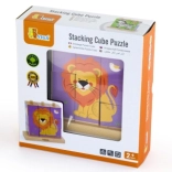 Viga cubes à empiler safari – cubes en bois pour enfants, 9 cubes