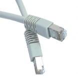 Cordon de raccordement blindé FTP cat.6 avec prise 15M gris