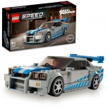 lego speed champions nissan skyline gt-r (r34) – fast & furious set de construction