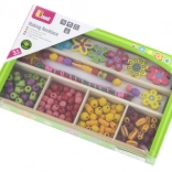 Set de perles en bois – petites fleurs pour enfants 3+