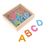 Petites lettres magnétiques en bois colorées Small Foot 37 pcs