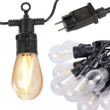 Guirlande lumineuse de jardin avec 10 ampoules LED, blanc chaud, IP44