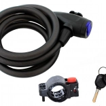 Antivol à câble spiralé robuste 150 cm avec clé