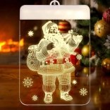 Décoration de fenêtre en verre 3D de Noël