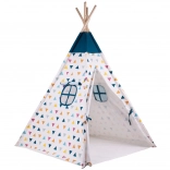 Tipi pour enfants Bigjigs Toys avec motif coloré en bois FSC