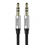 Câble audio 3,5 mm AUX BASEUS Yiven, 1 m, noir‑argenté