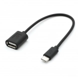 Câble OTG USB‑C vers USB‑A, 15 cm, noir