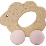 Hess petite brebis en bois sur roulettes