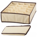 Organisateur pour sous-vêtements et chaussettes beige avec 20 compartiments