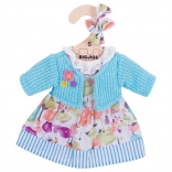 Bigjigs Toys robe turquoise avec gilet pour poupée 28 cm