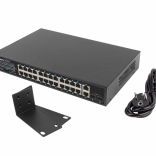 Switch LANBERG Gigabit PoE+ 24 ports avec 2xGB et 2xSFP pour rack 19''