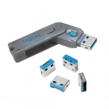 Bloqueur de ports USB LOGILINK avec clé – lot de 4 pcs