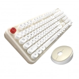ensemble sans fil clavier et souris MOFII Sweet 2,4G blanc‑beige