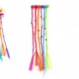 Barrettes et pinces à cheveux avec tresses colorées, 30 cm, 6 pcs