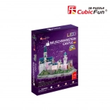 Puzzle 3D lumineux château de Neuschwanstein 128 pièces