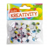 Yeux mobiles colorés 12 mm