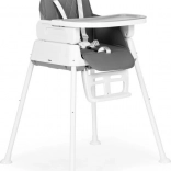 ECOTOYS chaise haute pliable pour enfants 3 en 1 gris