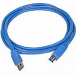 Câble USB 3.0 AB (AM–BM) 1,8 m bleu