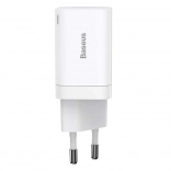Chargeur rapide BASEUS Super Si Pro 30W USB-C + USB blanc