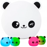 veilleuse pour enfants panda RGB en silicone souple tactile