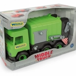 Camion poubelle vert WADER Middle Truck, 42 cm, en boîte