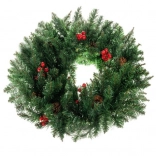 Couronne décorative de Noël pour porte 60 cm