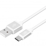 Câble USB-A vers USB-C 2 m, tressé argenté