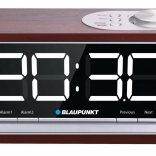 Radio-réveil FM PLL avec Bluetooth et design en bois