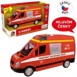 Fourgon de pompiers à friction avec son et lumière