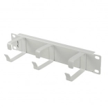 Organiseur de câbles 10" avec 3 supports métalliques type B, gris