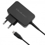 Chargeur Qoltec GaN USB‑C 65 W noir