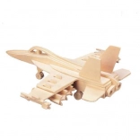 Woodcraft puzzle 3D en bois – avion de chasse